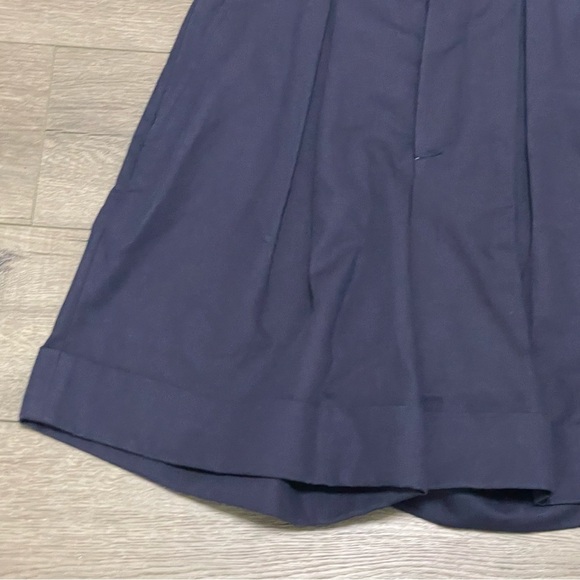 King & Tuckfield Men's Navy Blue Cuffed Shorts Pleated Button Fly Sz 31 NWT - Picture 3 of 9